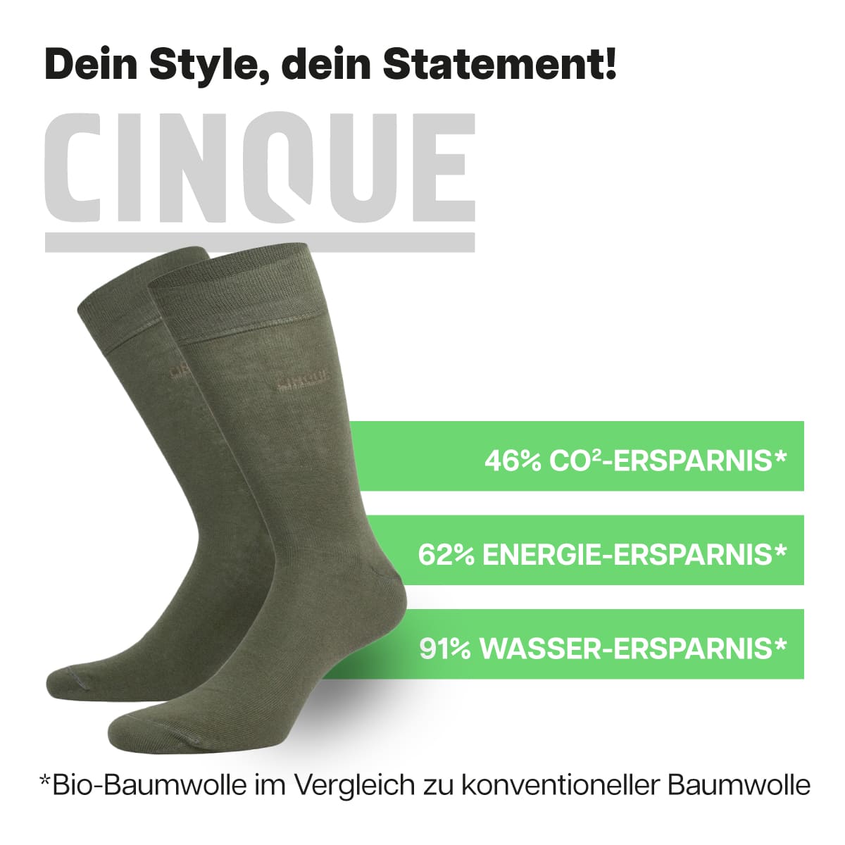 Nachhaltige Business Socken aus Bio-Baumwolle von CINQUE designed by PATRON SOCKS