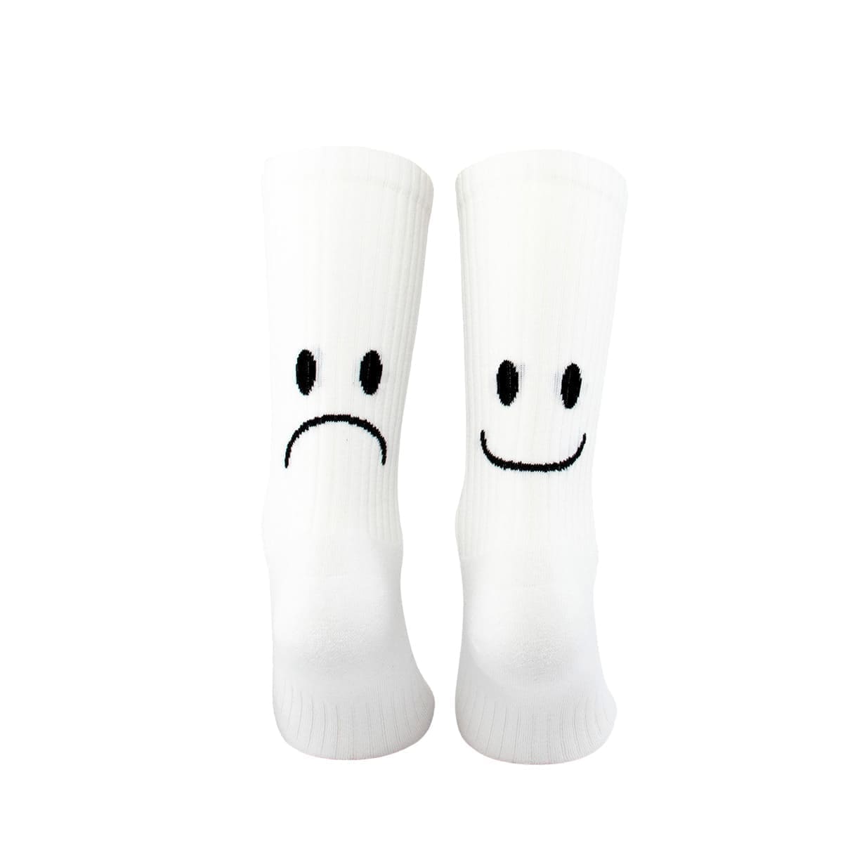 Atmungsaktive weiße Sportsocken mit Smile Motiv von PATRON SOCKS