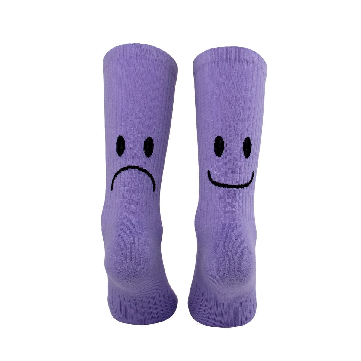 Atmungsaktive lila Sportsocken mit Smiley Motiv von PATRON SOCKS