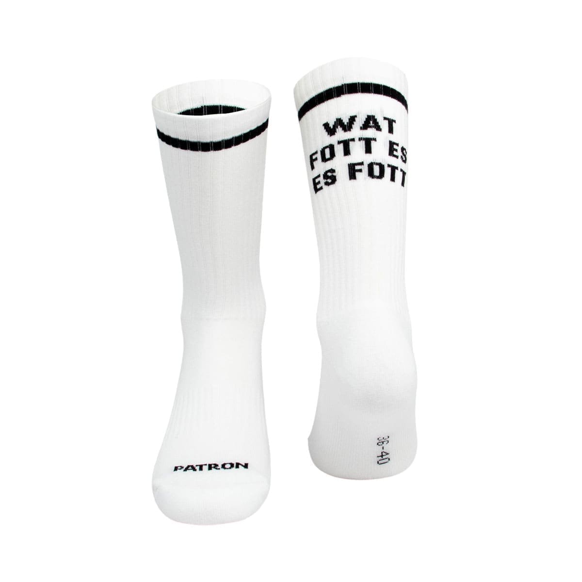 Schweißabsorbierende weiße Watt fott Sportsocken von PATRON SOCKS