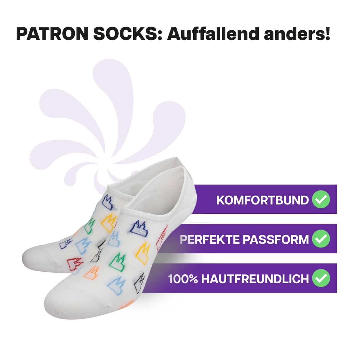 6er Pack Dom Sneaker Socken Weiß