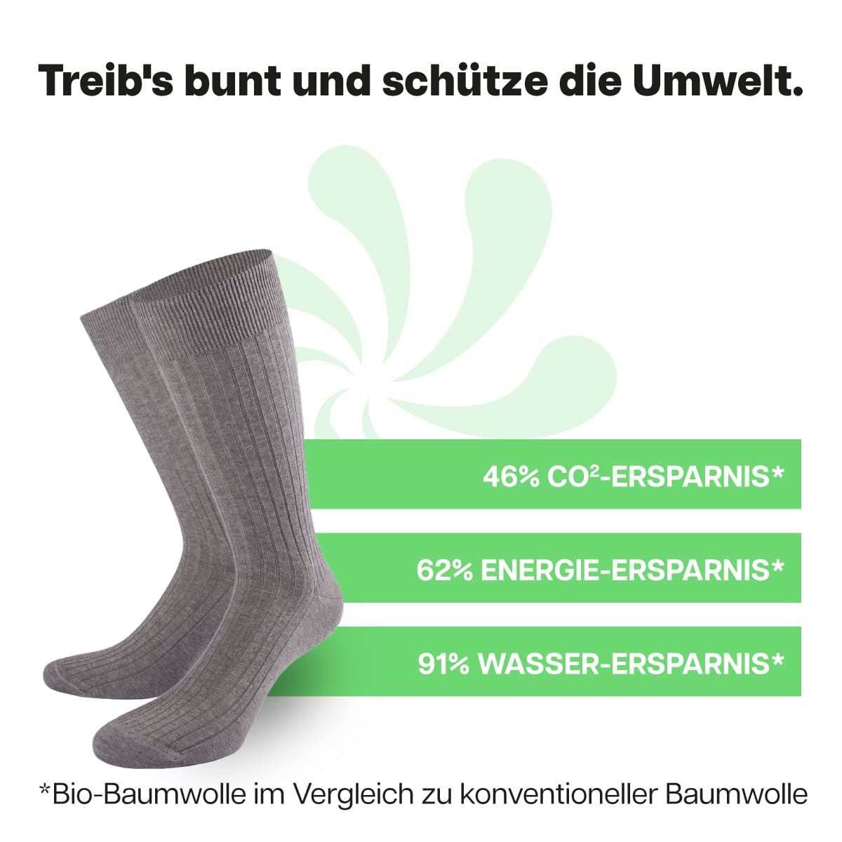 Nachhaltige mittelgrau melierte Business Socken von PATRON SOCKS