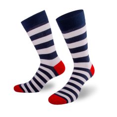 Moderne blau weiße Streifen Socken von PATRON SOCKS