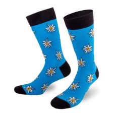 Orginelle blaue Socken mit Edelweiss Motiv von PATRON SOCKS