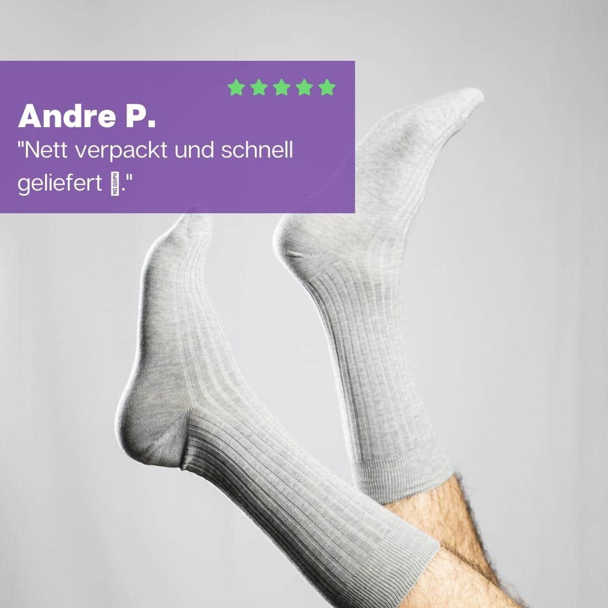 Edle hellgraue Designer-Socken von PATRON SOCKS