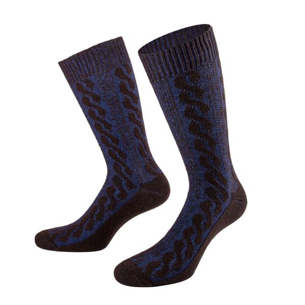 PATRON SOCKS braun blaue Kaschmir Socken