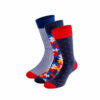 Mehrfarbiges lustiges Socken Bundle mit gestreiften, puzzle und gepunkteten Socken von PATRON SOCKS