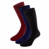 Mehrfarbiges edles Business Socken Bundle mit schwarzen, marine blauen, bordeaux roten Socken von PATRON SOCKS