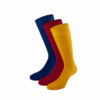 Mehrfarbiges edles Business Socken Bundle mit royal blue, safran gelben und roten Socken von PATRON SOCKS