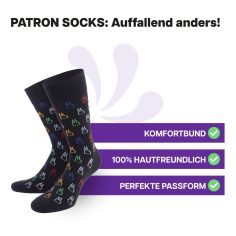 Hautfreundliche Kölner Dom Socken von PATRON SOCKS mit Komfortbund. Sehr gute Passform!