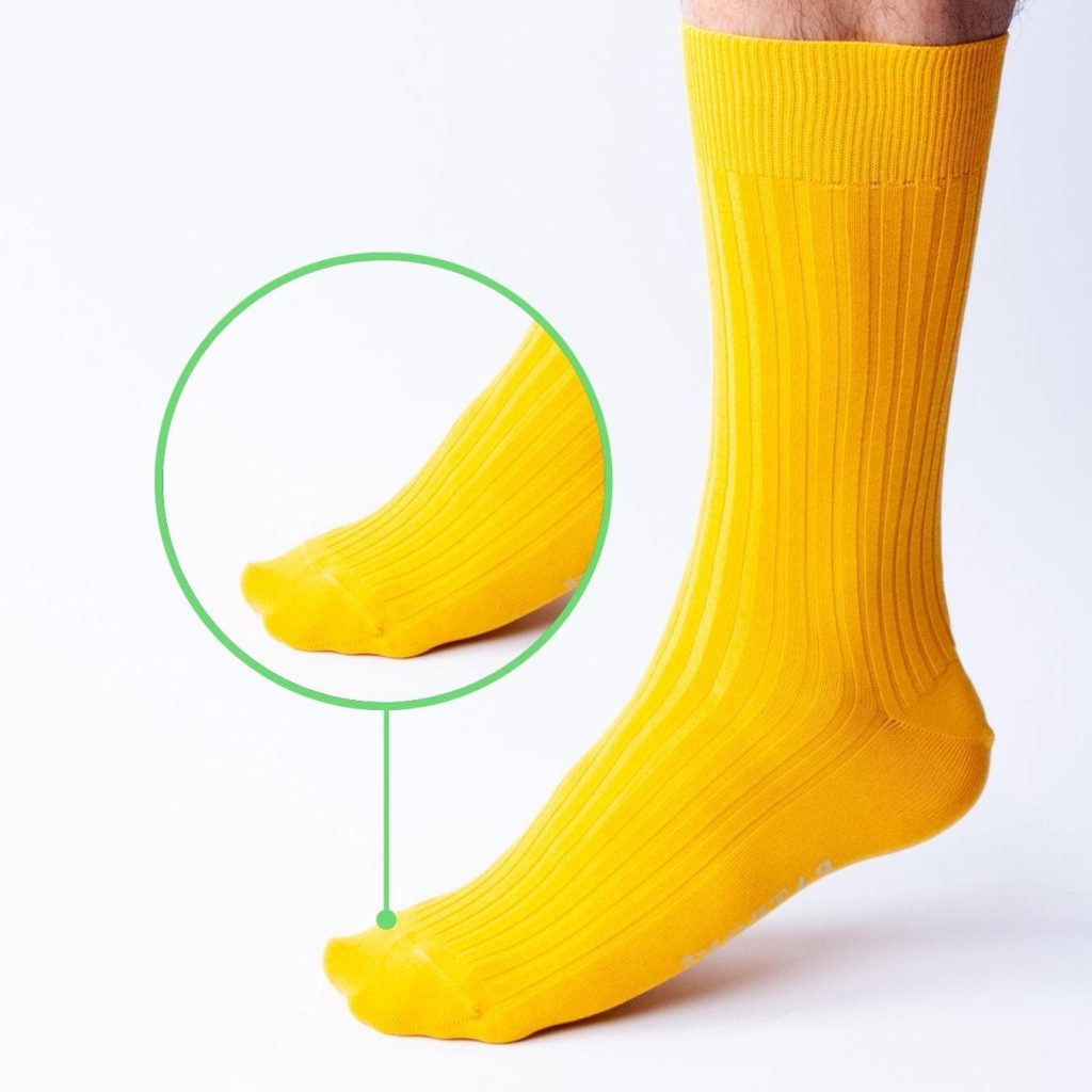 Gelbe Business Socken von PATRON SOCKS mit Anti-Loch Garantie