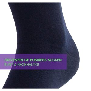 Nahaufnahme der nachhaltigen dunkelblauen Business Socken von CINQUE designed by PATRON SOCKS