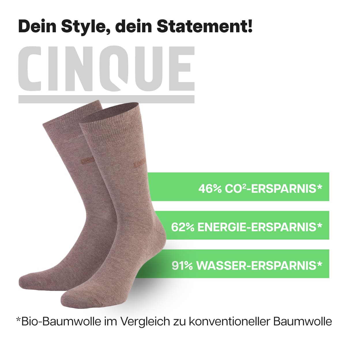 Nachhaltige Business Socken aus Bio-Baumwolle von CINQUE designed by PATRON SOCKS