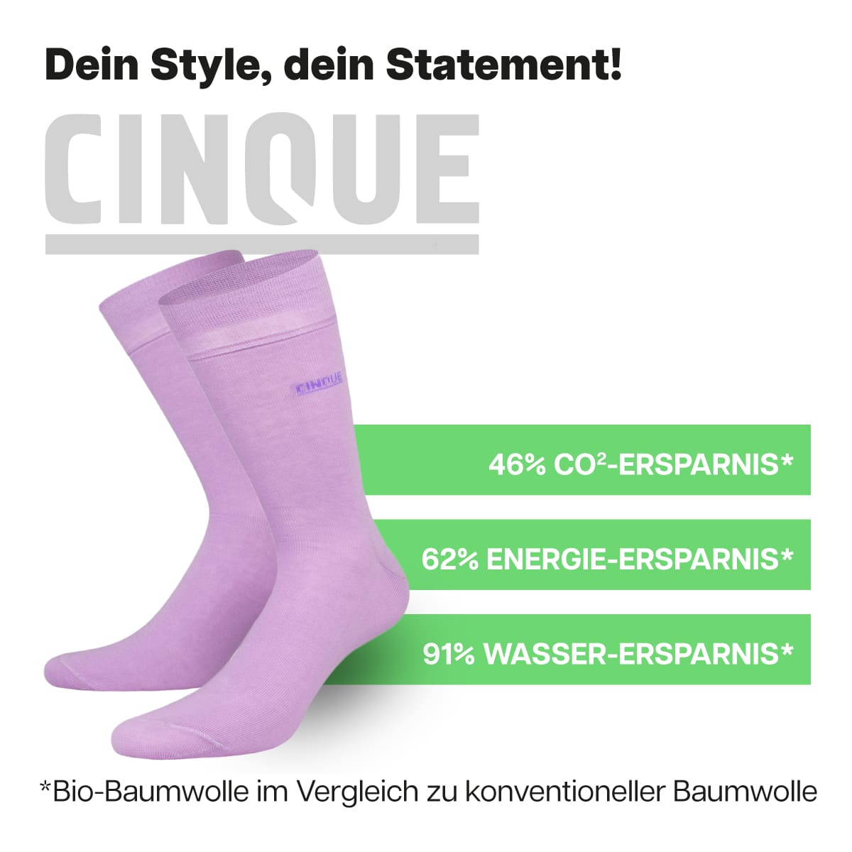 Nachhaltige Business Socken aus Bio-Baumwolle von CINQUE designed by PATRON SOCKS