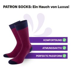 Erstklassige, italienische Herren Socken von PATRON SOCKS mit Komfortbund. Sehr gute Passform!
