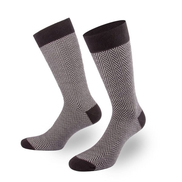 Luxus Herren Socken in schwarz weiß von PATRON SOCKS